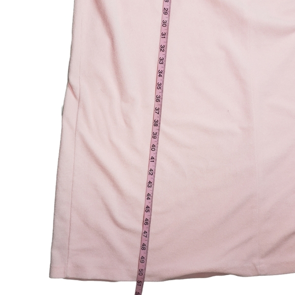 Vintage Vanity Fair Pink Fleece Robe Sz Medium ? Floral Lace Bell Sleeve Zip Up - Picture 12 of 15